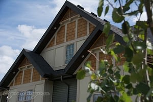 Cedar Shake Gables with Hardi Board Panel viklund contracting olds alberta