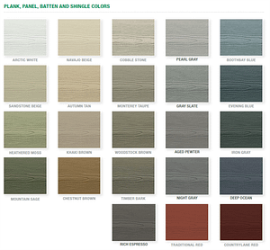 James Hardie Colors for Alberta 2018