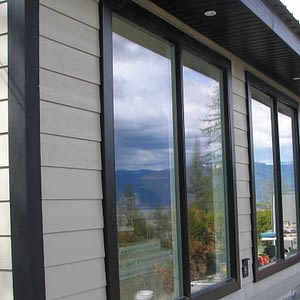 Hardi Siding with Black window trims and black corners