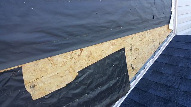 Building paper installed incorrectly in Gable
